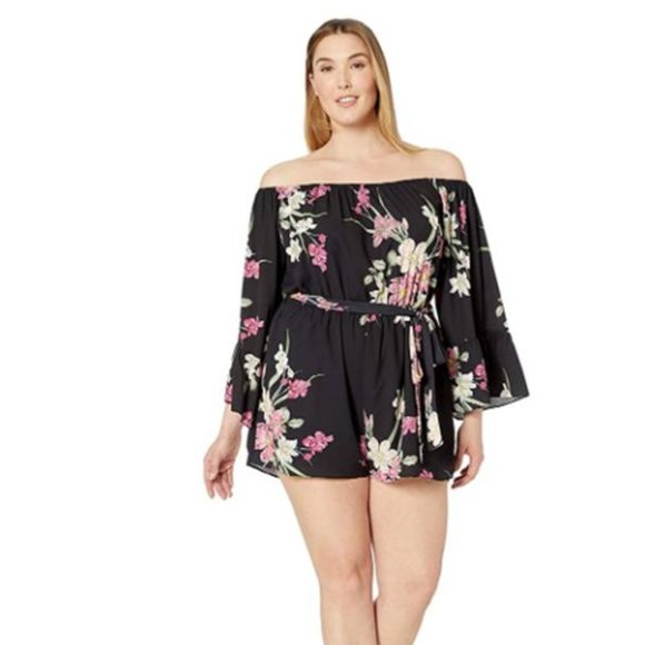 NWT City Chic Women's Plus Size  Off Shoulder Romper - Picture 2 of 8